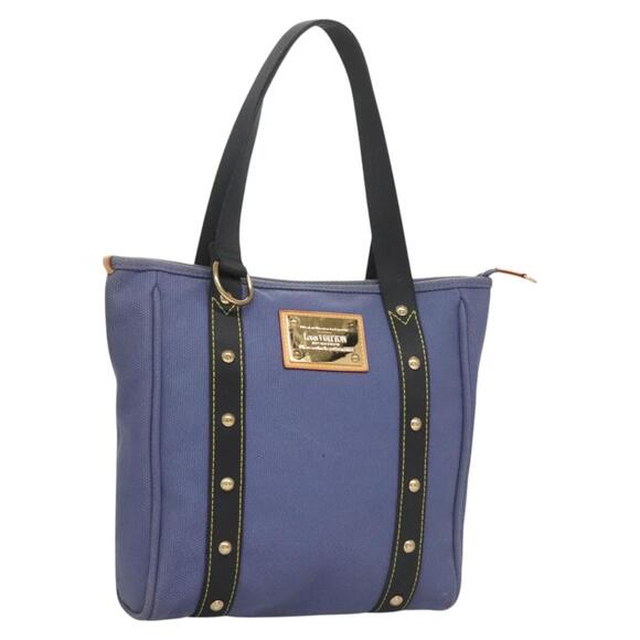LOUIS VUITTON Antigua Cabas MM Tote Bag Blue M40087 - Picture 1 of 16